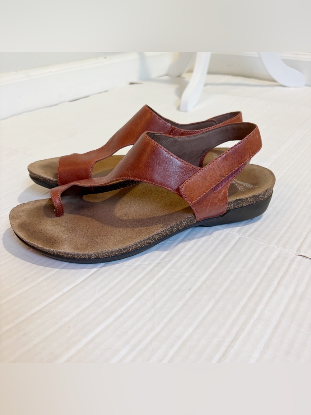 Dansko Women’s Reece Sandal Orange Waxy Burnished Leather Size 10.5 or 11 EU 41
